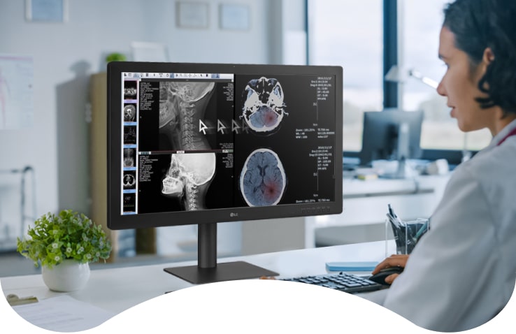 Instead of using the multi-monitor set-up, build a cleaner workstation with 32HQ713D which lets you connect many devices and control everything with just a keyboard and a mouse. 