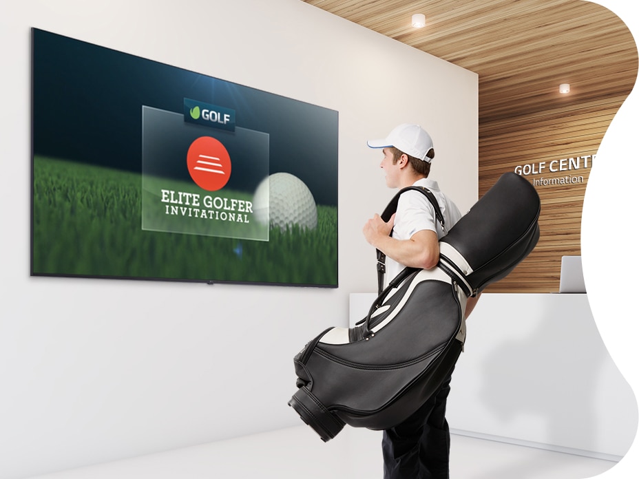 LG UHD signage increases the immersive experience from the screen and provides a sophisticated design, improving the décor of the space where the product is installed.