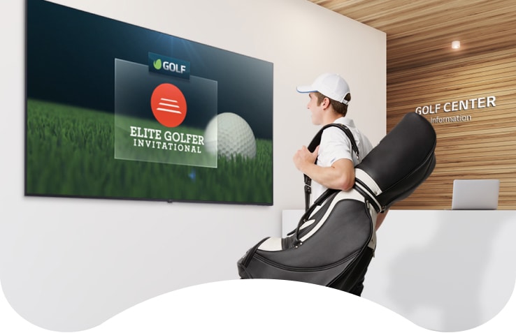 LG UHD signage increases the immersive experience from the screen and provides a sophisticated design, improving the décor of the space where the product is installed.