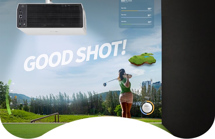 LG beam Prohector brings a stunning visual quality even on up to 300-inch big screen with 8.3 million pixels utilizing 4K UHD Laser technology.