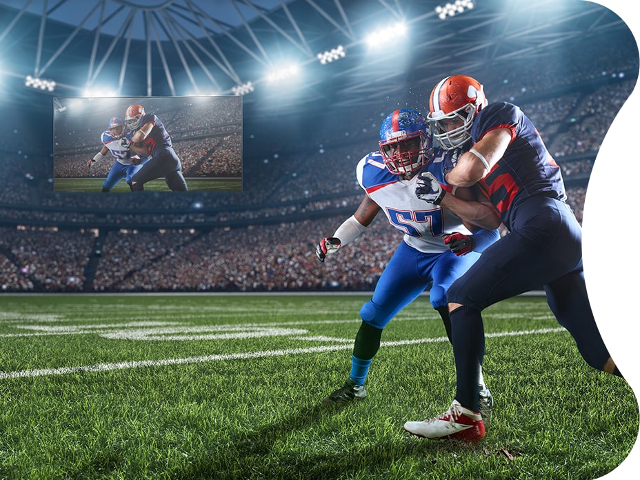 A stadium is equipped with LG signage for stadium. the Ultra Light Series can be easily composed of a large screen without providing heavy load to the installing structure with a great brightness of 7,000 nits