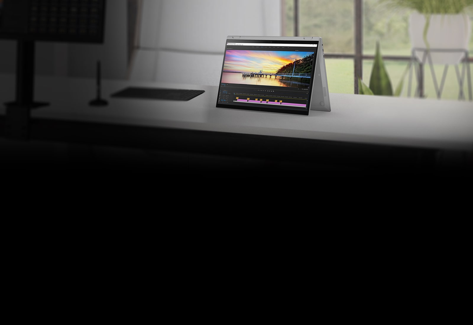 16T90P with tent mode on the desk and show bullet features