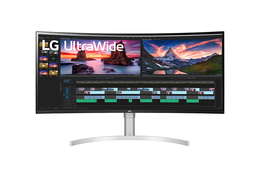 LG 38'' UltraWide™ QHD+ Nano IPS Curved Monitor, Front view, 38WN95C