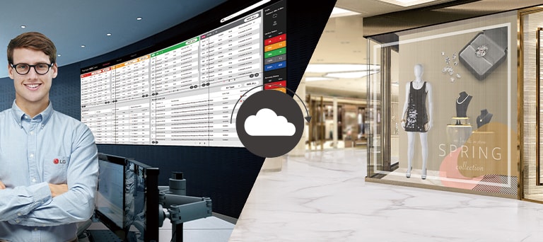 Through ConnectedCare service, display status of the workplace can be managed remotely.