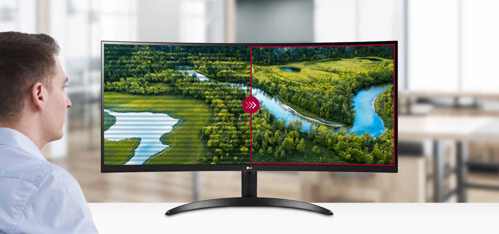 MONITOR LG 34 PULGADAS, LED 34WQ60C-B,CURVO IPS ULTRAWIDE QHD, PUERTO HDMI  DISPLAYPORT, 5MS (34WQ60C-B)