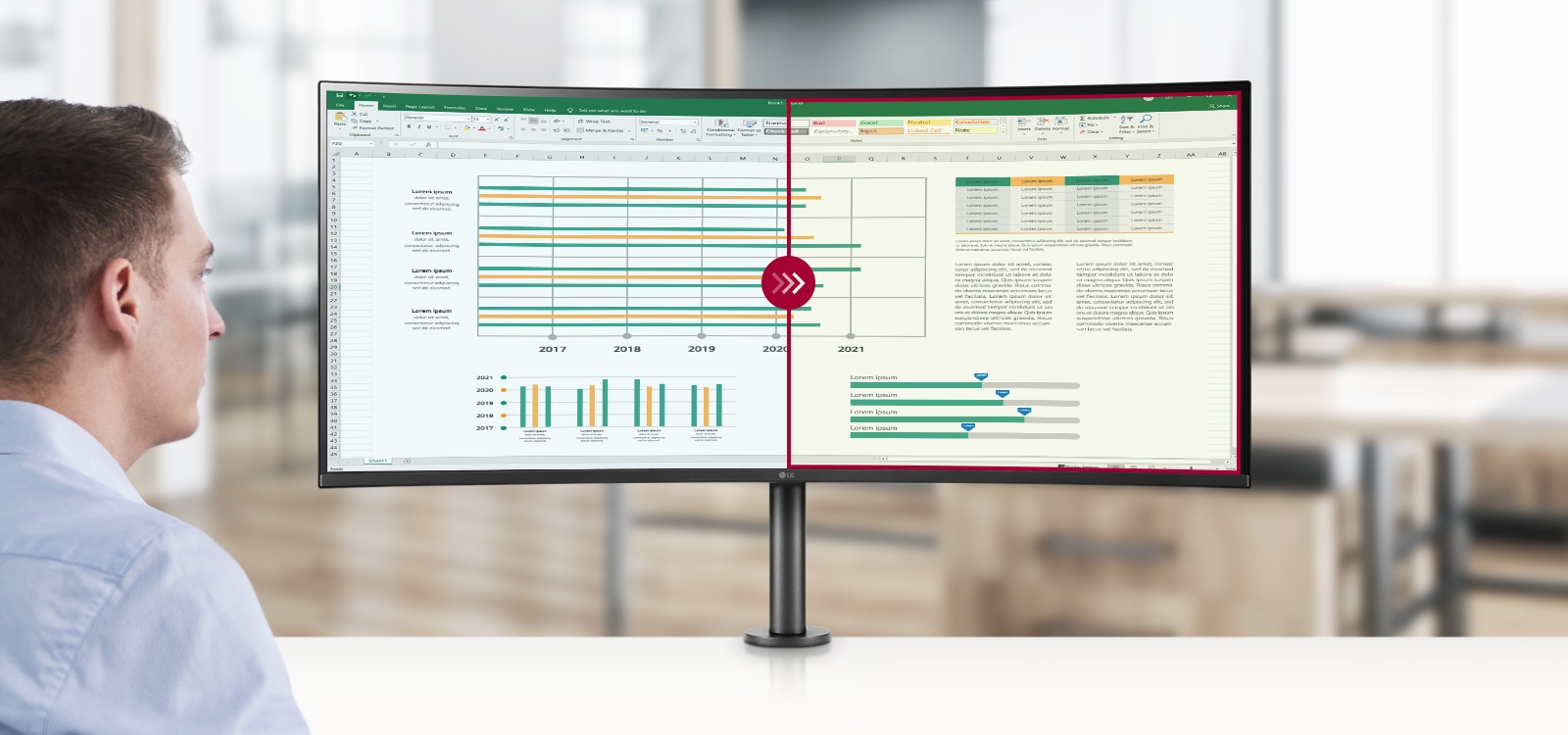 Reader Mode adjusts color temperature and luminance that helps to lessen eye fatigue and provide eye comfort.