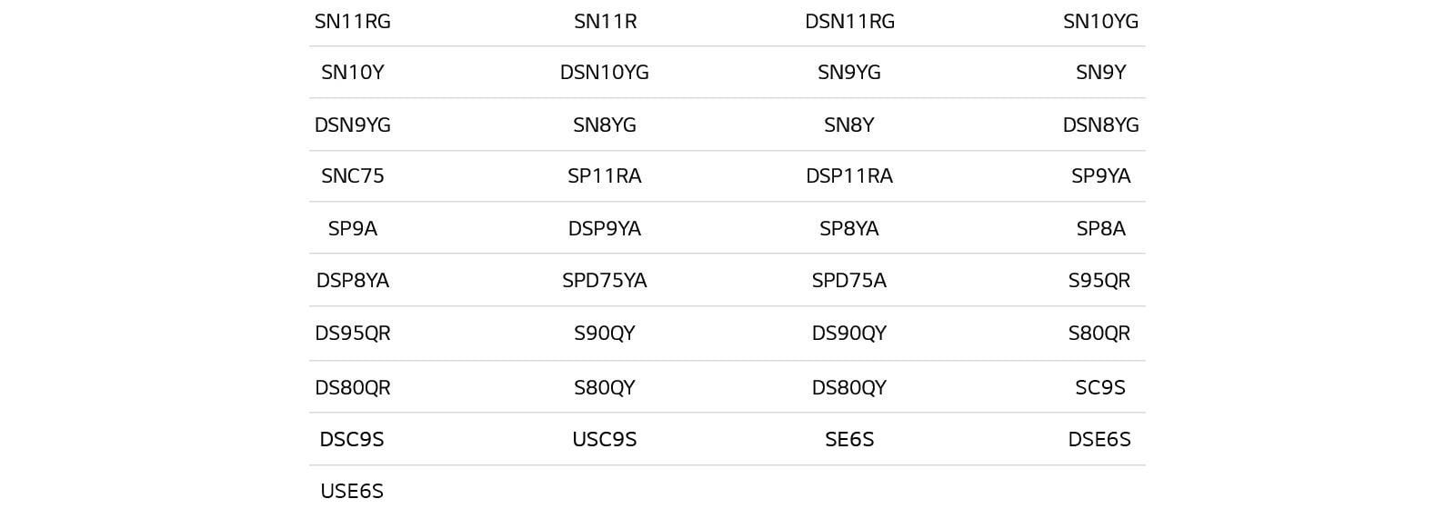 SN11RG SN11R DSN11RG SN10YG SN10Y DSN10YG SN9YG SN9Y DSN9YG SN8YG SN8Y DSN8YG SNC75 SP11RA DSP11RA SP9YA SP9A DSP9YA SP8YA SP8A DSP8YA SPD75YA SPD75A