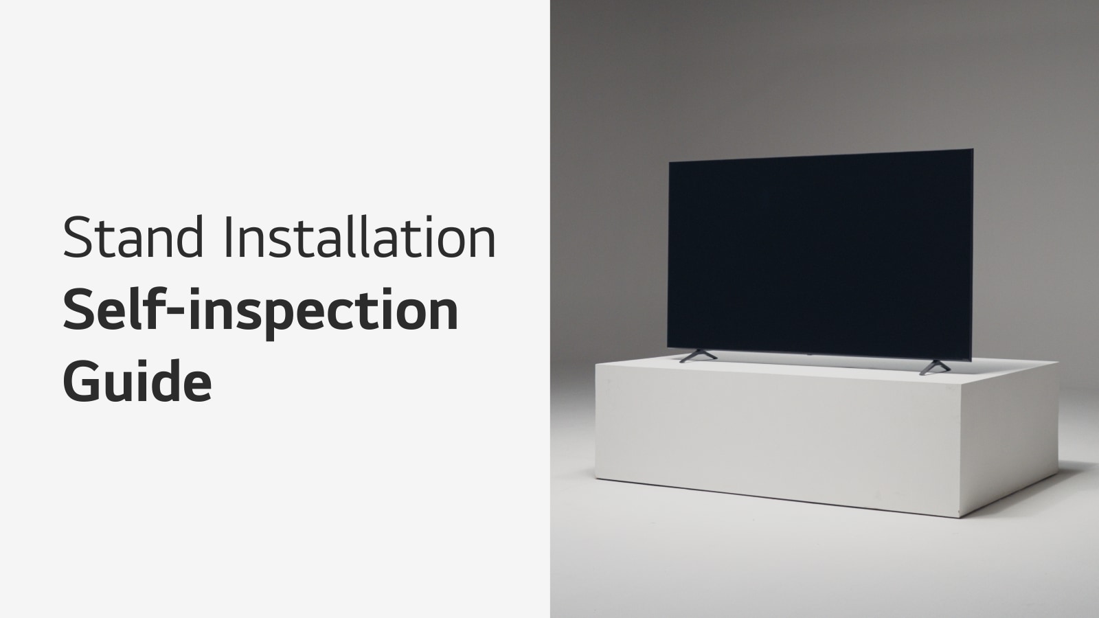 Stand installation Self-Inspection Guide