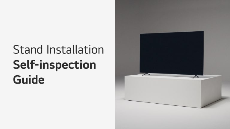 Stand installation Self-Inspection Guide