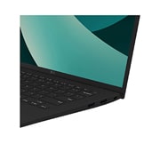 LG gram 14” |  Lightweight Intel® Arrow Lake H Laptop | Windows 11 Pro, gram AI, Copilot, LG gram Link, WUXGA 16:10 Anti-glare IPS display, -30 degree side port zoom-in view with cover open, 14Z90T, thumbnail 4