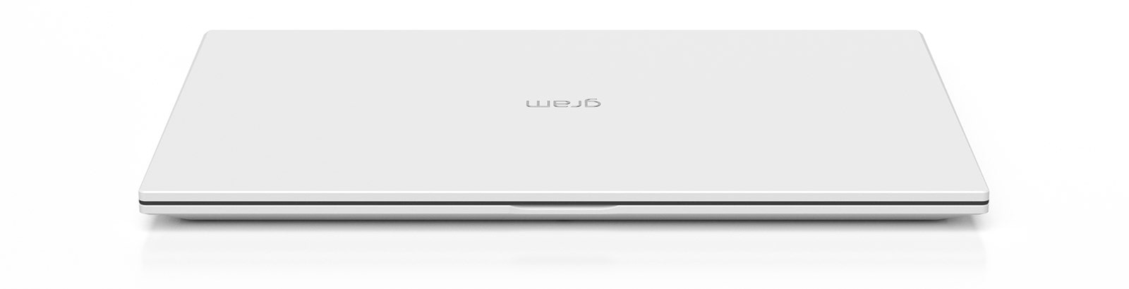 Front view of LG gram with the cover closed