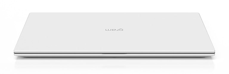 Front view of LG gram with the cover closed