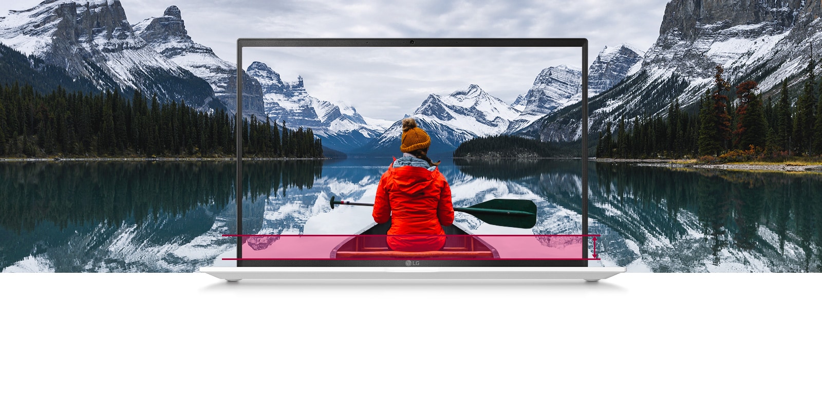 16:10 Large Screen offers a bounderless view.