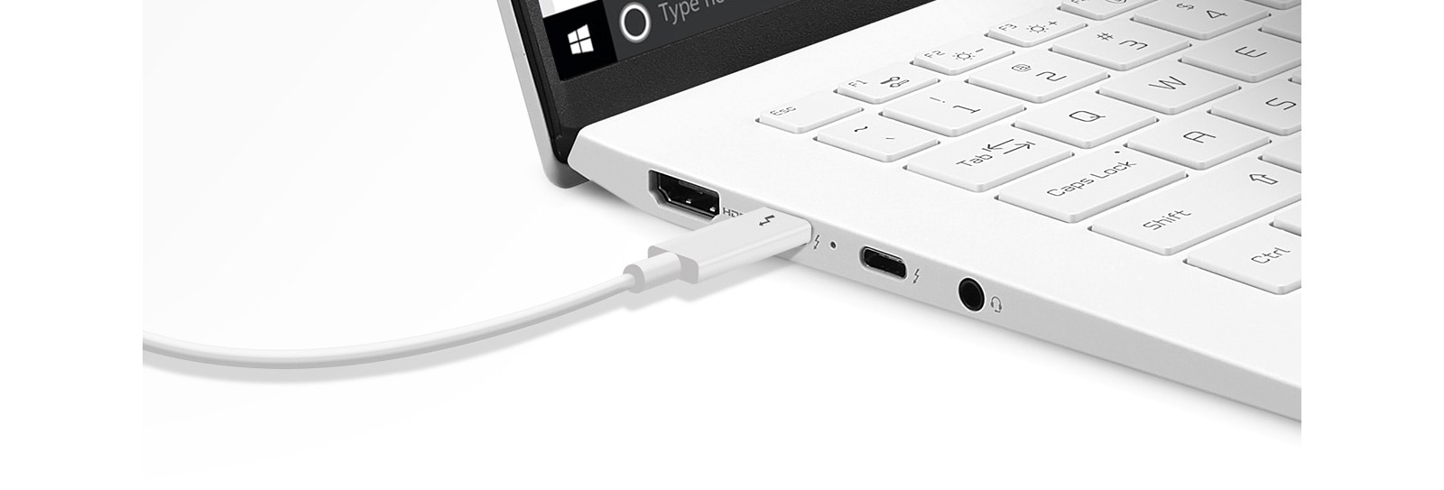 Thunderbolt™ 4 enables data transfer, charging and connceting to other display at once.