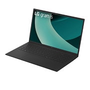 LG gram 15” |  Lightweight AMD Ryzen AI Processor Laptop | Windows 11 Pro, gram Hybrid AI, Copilot+ PC, LG gram Link, FHD Anti-glare IPS touchscreen display, -30 degree side view and cover open, 15Z80T, thumbnail 3