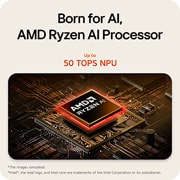 LG gram 15” |  Lightweight AMD Ryzen AI Processor Laptop | Windows 11 Pro, gram Hybrid AI, Copilot+ PC, LG gram Link, FHD Anti-glare IPS touchscreen display, lifeview, 15Z80T, thumbnail 16