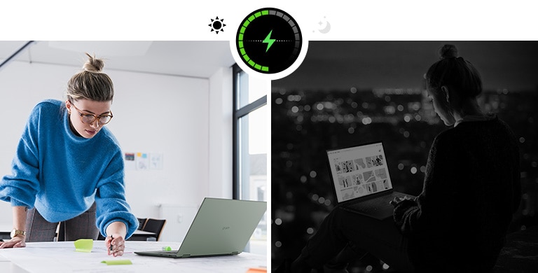 The animation shows that the user use gram all day without charging.
