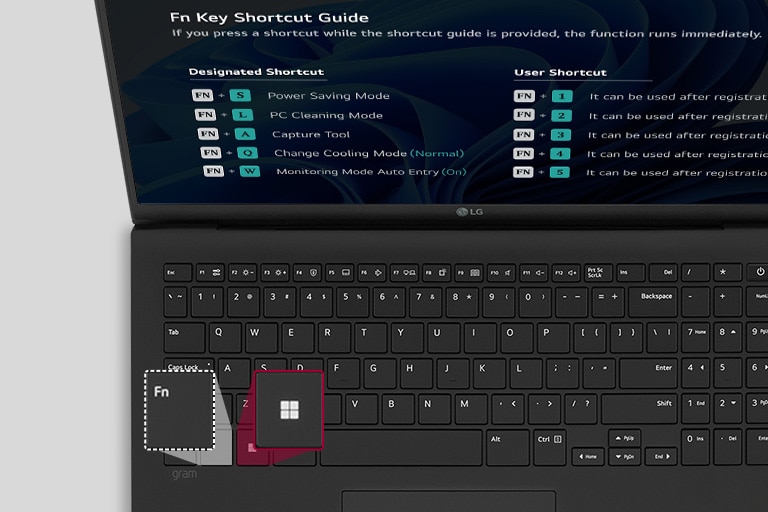 The animation shows the hot key maps are displayed.