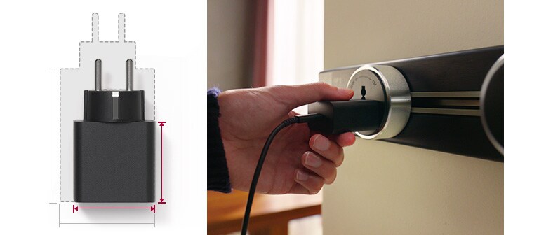 The smaller adapter is connected to gram.