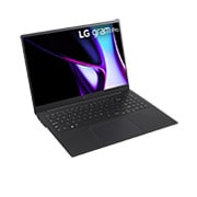 LG gram Pro 16” | Pro-grade visuals | 16:10 IPS display | Intel® Core™ Ultra 7 Processor, +30 degree side view and cover open, 16Z90SP, thumbnail 3