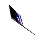 LG gram Pro 16” | Pro-grade visuals | 16:10 IPS display | Intel® Core™ Ultra 7 Processor, Left side view with low angle and cover open, 16Z90SP, thumbnail 17