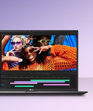 The image shows a smiling woman using a laptop while seated in a modern, cozy setting. The text reads: "Your own AI secretary" alongside the "gram AI" logo, emphasizing the device's AI-powered assistant features.	