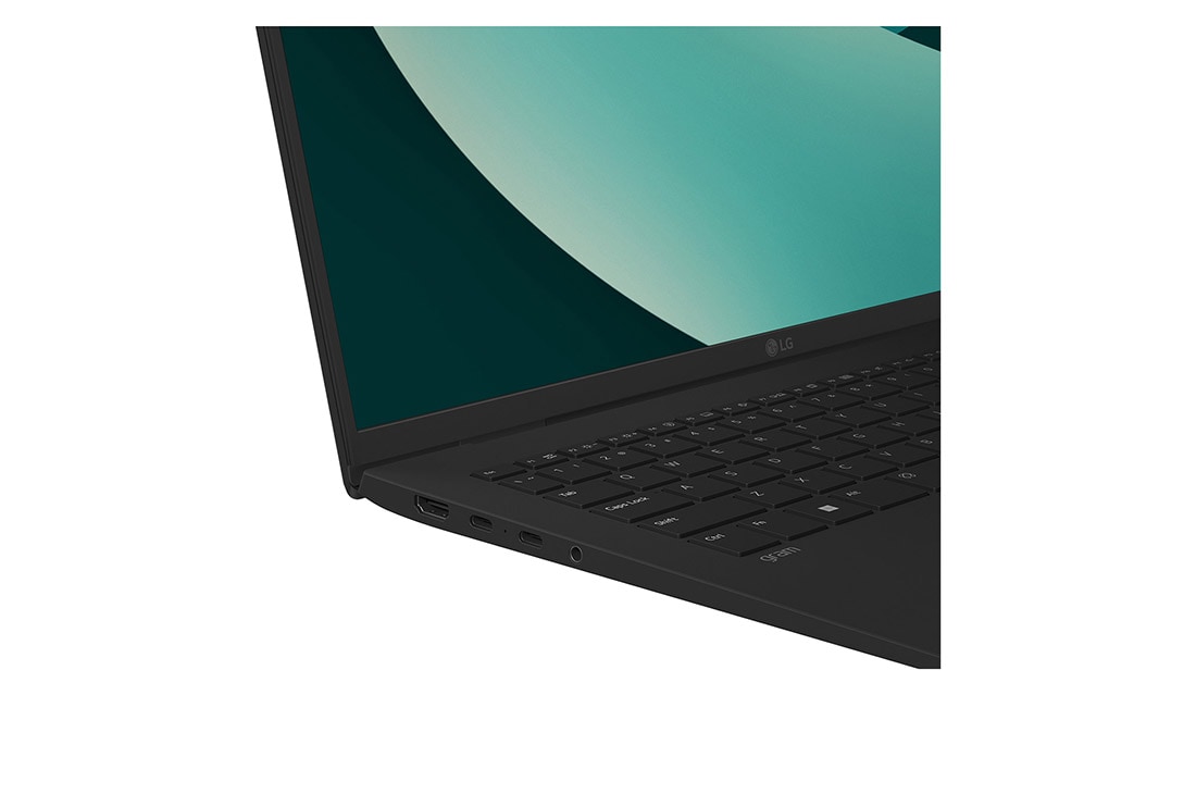 LG gram 17'' |  Lightweight Intel® Core™ Ultra Processor Laptop | Windows 11 Pro, gram Hybrid AI, Copiliot, LG gram Link, WQXGA 16:10 Anti-glare IPS touchscreen, +30 degree side port zoom-in view with cover open, 17Z90T, thumbnail 5