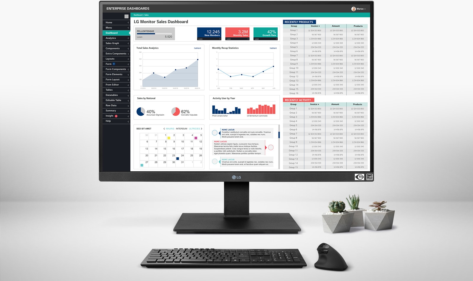 16:10 IPS Display : Accurate Color and Wide Angles.