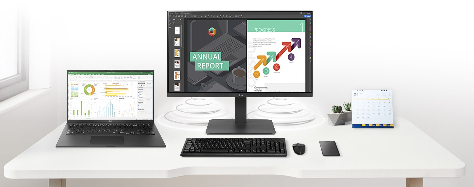 This monitor supports built-in Speakers.