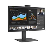LG 23.8-inch Full HD (1920x1080) IPS Monitor with Built-in Webcam & Mic, +15 degree side view with push-pull Full HD webcam, 24BR750C, thumbnail 5