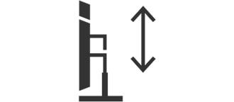 The monitor offering height adjustable stand