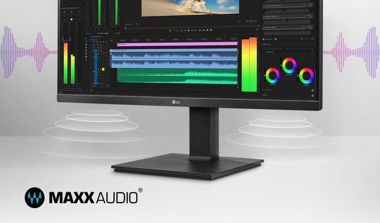 This monitor supports built-in Speakers with MaxxAudio®.