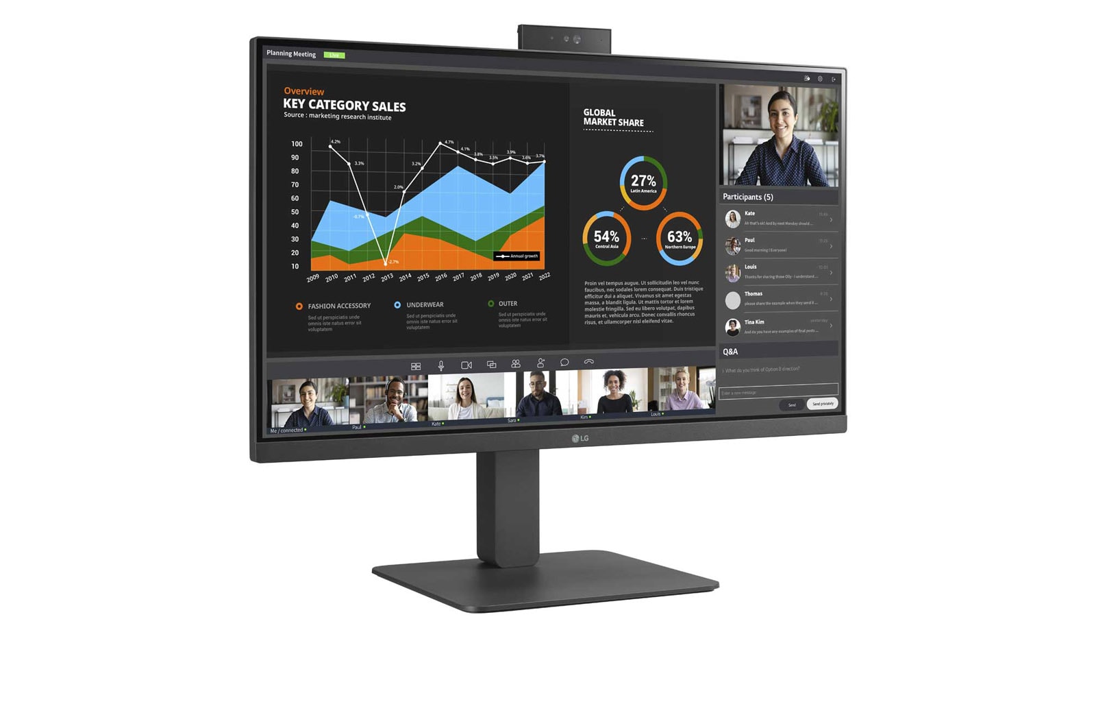 LG 27BR750C 27 inch Full HD 1920x1080 IPS Monitor with Built in
