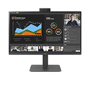 LG 27-inch Full HD (1920x1080) IPS Monitor with Built-in Webcam & Mic, front view with push-pull Full HD webcam, 27BR750C, thumbnail 1