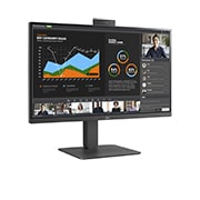 LG 27-inch Full HD (1920x1080) IPS Monitor with Built-in Webcam & Mic, +15 degree side view with push-pull Full HD webcam, 27BR750C, thumbnail 5