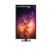 LG 31.5'' 4K OLED Display with Auto Self Calibration, front view with the display pivoting 90 degrees in a portrait view, 32BP95E, thumbnail 11