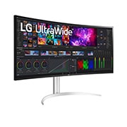 LG 39.7'' Curved UltraWide™ 5K2K Nano IPS Display, perspective view, 40WP95C, thumbnail 4