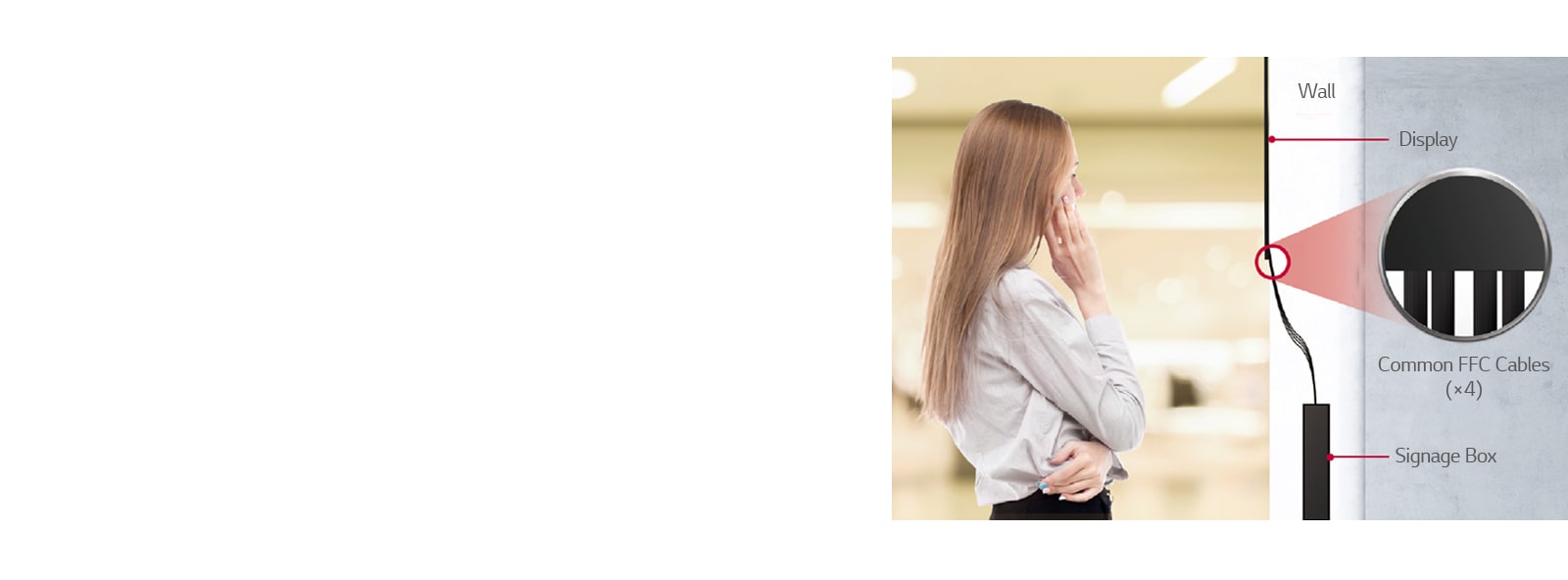 Cables are so flexible that it is easily embedded in a wall or other structures.