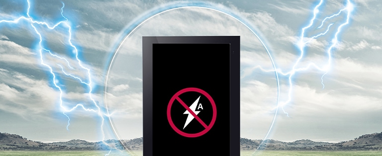 The display is protected from external electrical hazards.