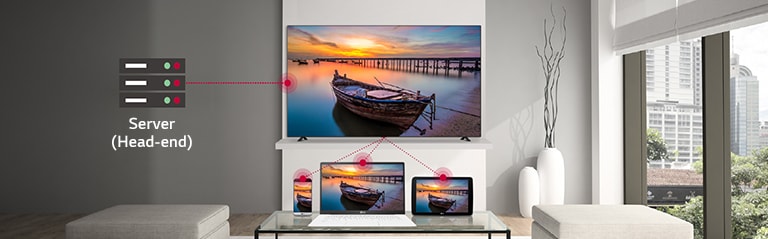 With the TV’s SoftAP function, connect other devices such as mobile phones, laptops, and tablets.