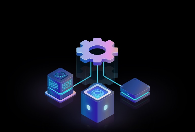 Illustration of LG’s full product portfolio for data centers, including chillers, CRAH (FWU), and CDUs.