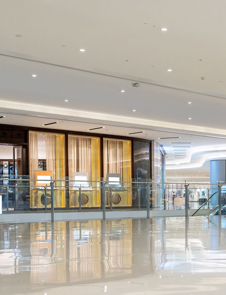 Display time- and location-based advertising and promotions through double-sided signage.