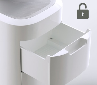 Once items are loaded, drawers are automatically locked to protect privacy and prevent theft during delivery. Departure and arrival notifications are sent via phone calls and text messages, and items can be retrieved through password authentication