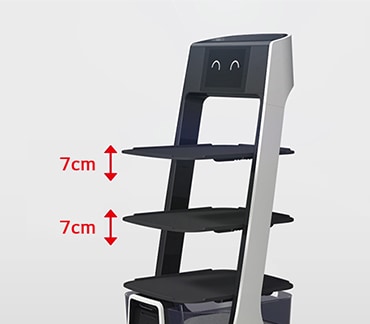 Detachable tray capable of adjusting the height.