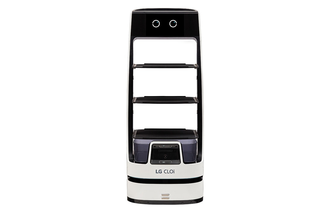 LG Reliable Serving Expert with Enhanced Driving Capacity, front view, LG CLOi ServeBot