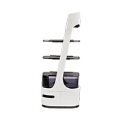 LG Reliable Serving Expert with Enhanced Driving Capacity, side view, LG CLOi ServeBot, thumbnail 3