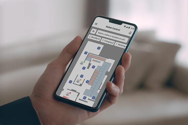 Call and operate from a distance using the dedicated app.