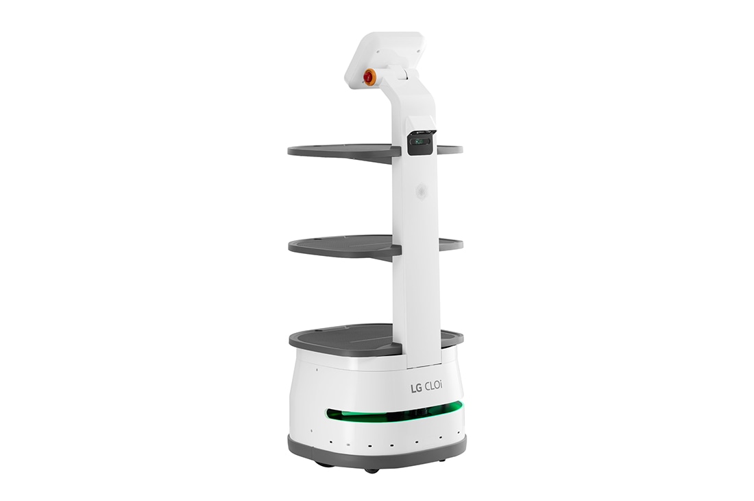 LG CLOi ServeBot (Shelf type), -45 degree side view, CLOi ServeBot (Shelf type), thumbnail 6