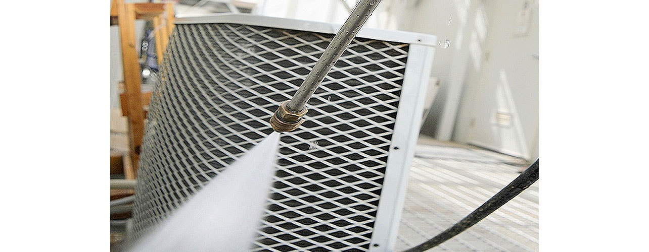 Clean filters of outdoor unit