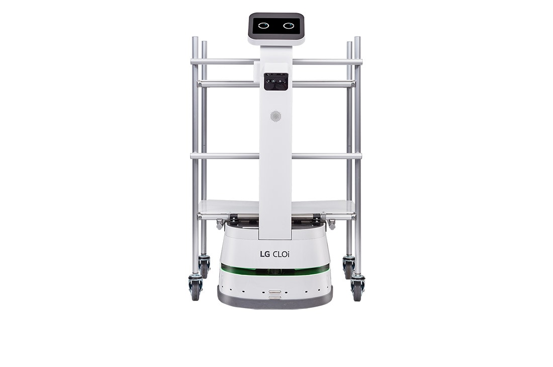 LG CLOi CarryBot that increase work efficiency, front view, LDLAXRO10